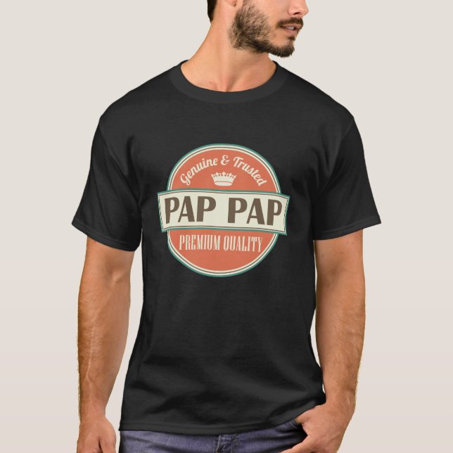 Pap Pap Grandpa PapPap Gift Tee Shirt (Front)