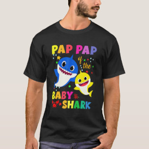 Pap Pap Of The Birthday Shark Dad Mum Matching Fam T-Shirt