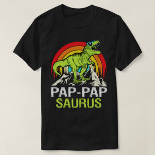 Pap-papSaurus Dinosaur Grandpa Saurus Father's Day T-Shirt