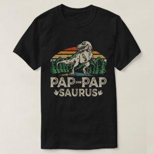 Pap-papSaurus Dinosaur Grandpa Saurus Father's Day T-Shirt