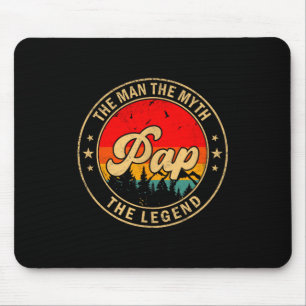 Pap The Man The Myth The Legend Vintage Retro For Mouse Mat