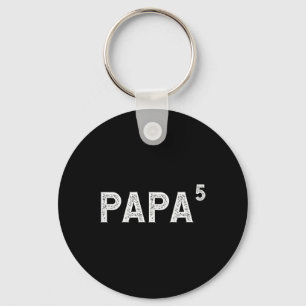 Papa 5 For Grandpa With 5 Grandkids  Key Ring