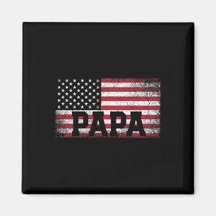 Papa American Flag Father's Day 4th Of July Gift G Magnet