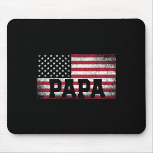 Papa American Flag Father's Day 4th Of July Gift G Mouse Mat