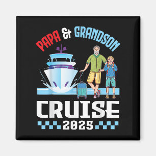 Papa & Grandson Cruise 2025 Family Vacation Cr Magnet