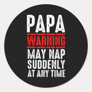 Papa Art For Grandpa From Grandkids Father's Day P Classic Round Sticker