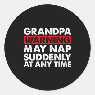 Papa Art For Grandpa From Grandkids Father's Day P Classic Round Sticker