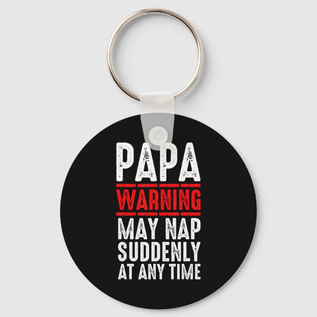 Papa Art For Grandpa From Grandkids Father's Day P Key Ring (Front)