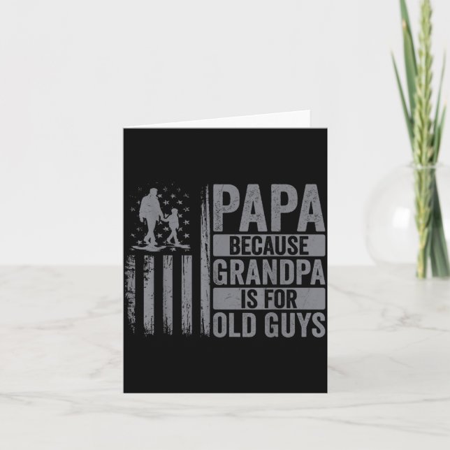 Papa Art For Grandpa Men From Grandkids Granddaugh Card (Front)