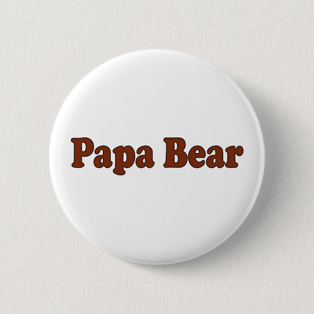 Papa Bear 6 Cm Round Badge (Front)
