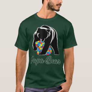 Papa Bear Autism Awareness Autism Matching Family T-Shirt
