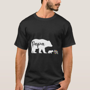 Papa Bear Autism Awareness Love Support Family Aut T-Shirt