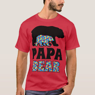 Papa Bear Autism Awareness Premium T-Shirt