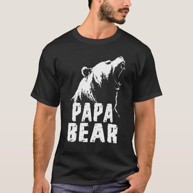 Papa Bear Best Dad  Father Pop T-Shirt (Front)