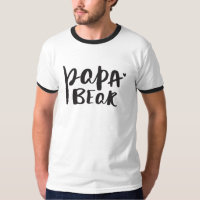 PAPA BEAR black minimal hand lettered type quote