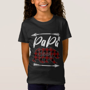 PAPA BEAR Buffalo Plaid Flannel Father's Day Gift T-Shirt