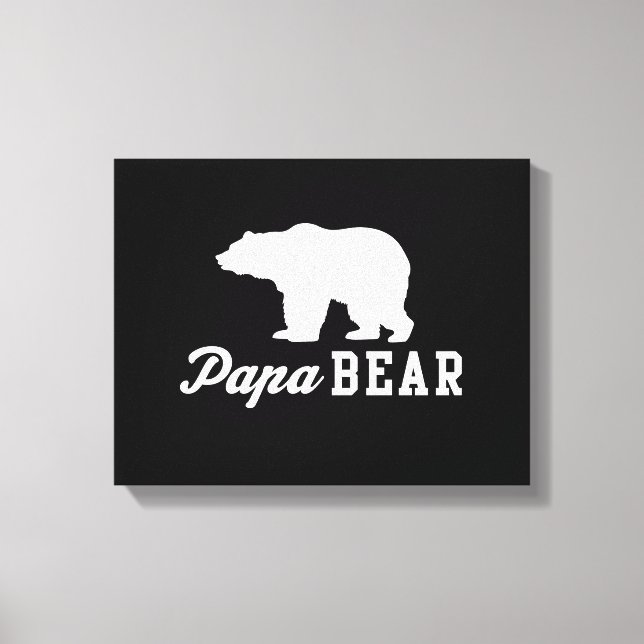 Papa Bear Canvas Print (Front)