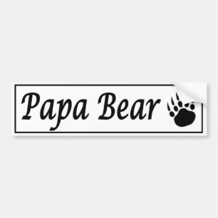 Papa Bear. Car sticker decal with bear claw
