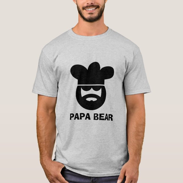 Papa bear chef cook t shirt for men (Front)