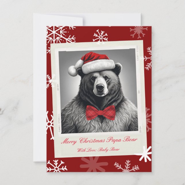Papa Bear Christmas Card (Front)