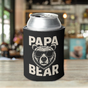 Papa Bear – Cool Dad Gift with Bear Wearing Sungla Can Cooler