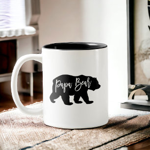 Papa Bear Cool Dad Two-Tone Coffee Mug