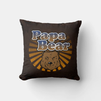 Papa Bear, Cool Fathers Day Vintage Look Cushion