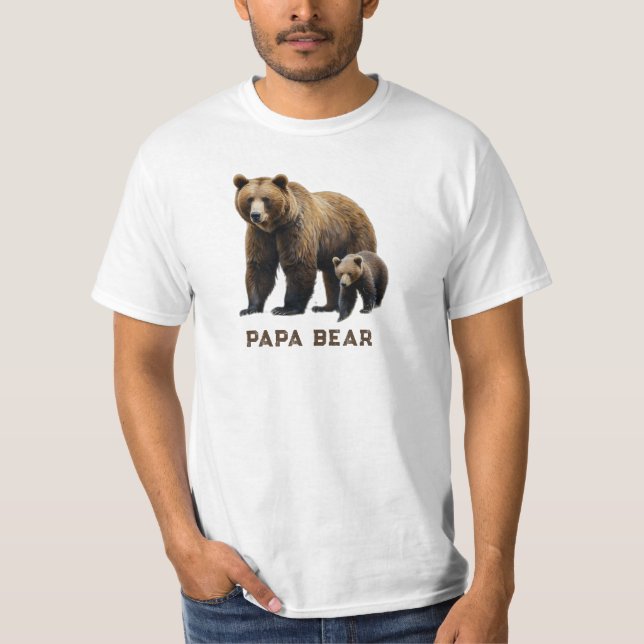 *~* PAPA BEAR Cub Father's Day Gift AP86 T-Shirt (Front)