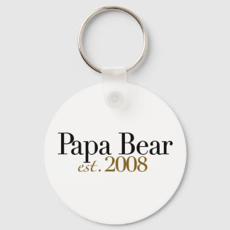 Papa Bear Est 2008 Key Ring
