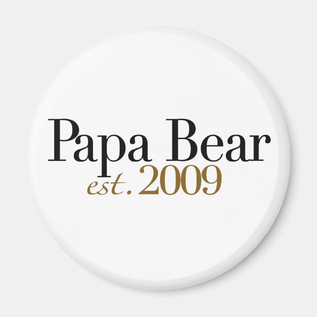 Papa Bear Est 2009 Magnet (Front)