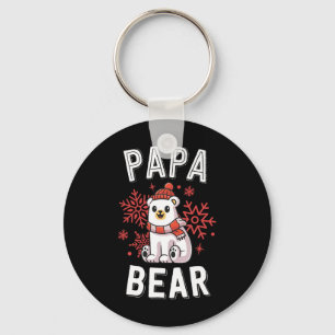 Papa Bear Family Christmas S Polar Bear Holiday Xm Key Ring