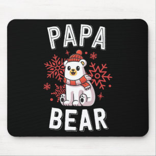 Papa Bear Family Christmas S Polar Bear Holiday Xm Mouse Mat