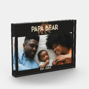 Papa Bear Father Year Established Photo Black Block