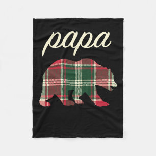 Papa Bear Fleece Blanket