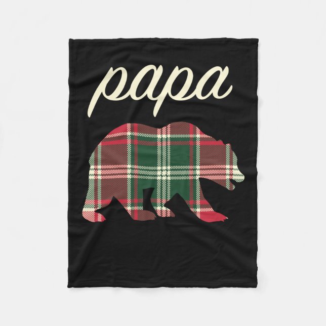 Papa Bear Fleece Blanket (Front)
