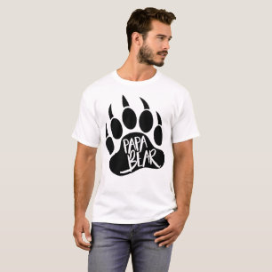 Papa Bear - Grizzly Bear Paw Print T-Shirt