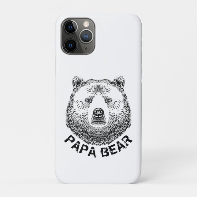 Papa Bear, Hand Drawn Illustration Case-Mate iPhone Case (Back)