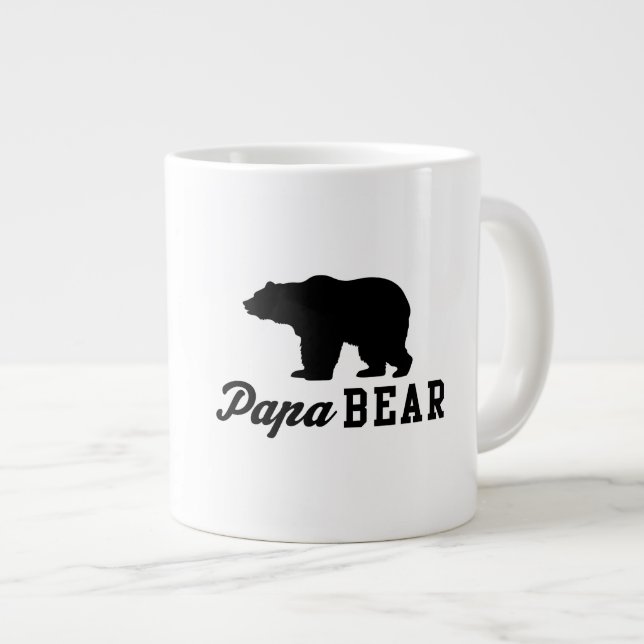 Papa Bear Large Coffee Mug (Front Right)