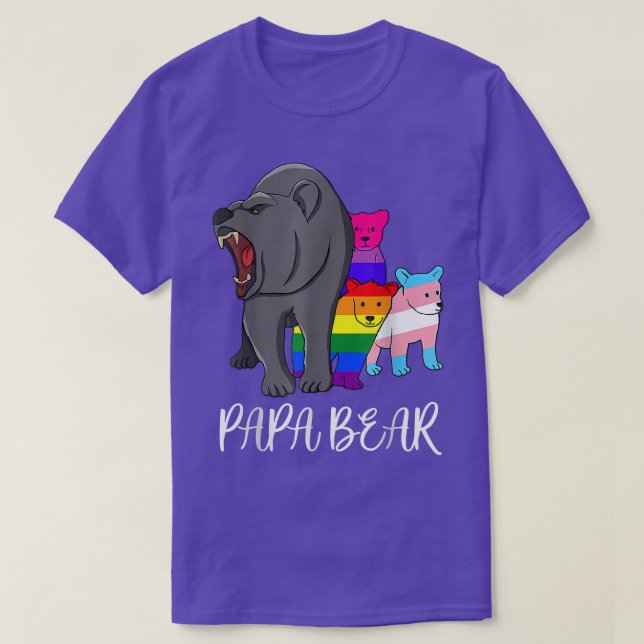 Papa bear LGBT Flag Gay Pride Month Transgender  T-Shirt (Design Front)
