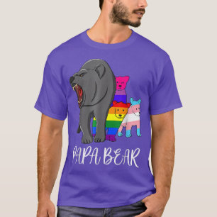 Papa bear LGBT Flag Gay Pride Month Transgender  T-Shirt