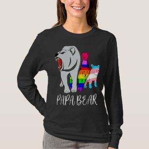 Papa Bear Lgbt Gay Trans Pride Support Lgbtq Parad T-Shirt