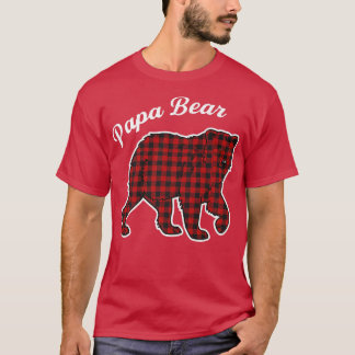 Papa Bear Men Red Plaid Premium T-Shirt