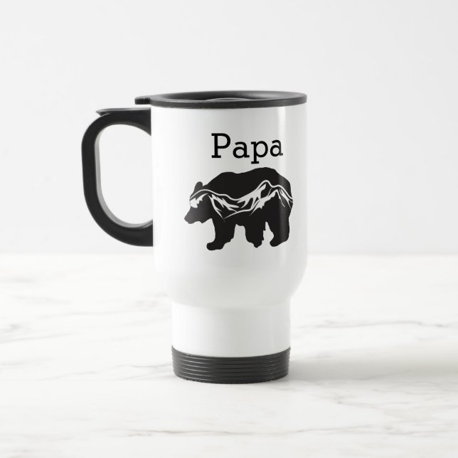 Papa Bear Mountain Travel Mug (Left)