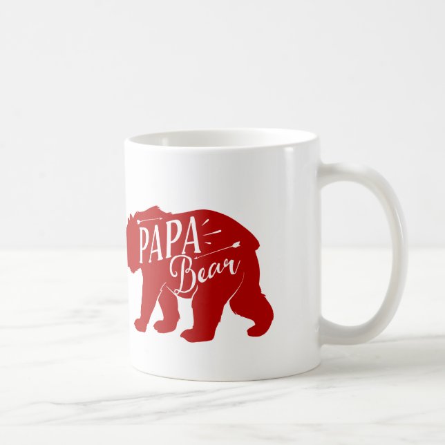 Papa Bear Mug, Papa Bear Cup, dad or papa gift, Coffee Mug (Right)