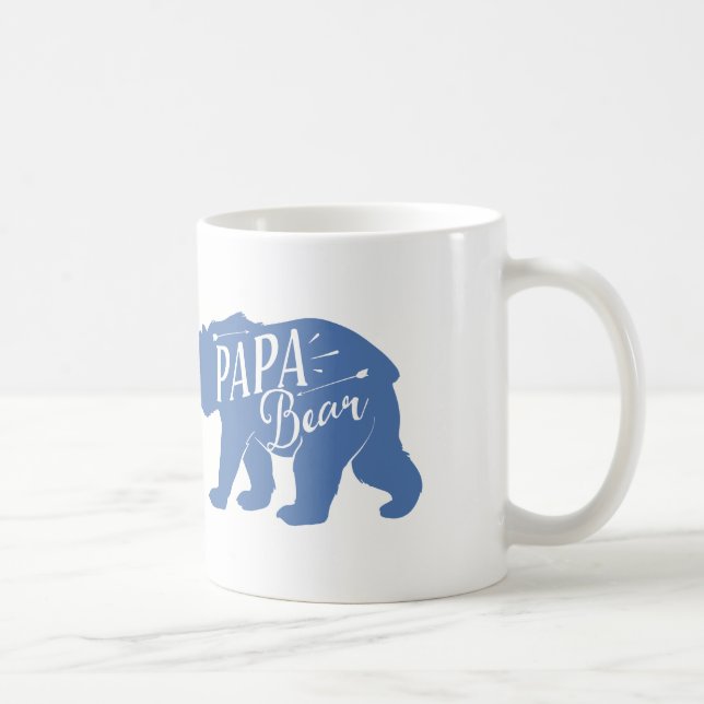 Papa Bear Mug, Papa Bear Cup, dad or papa gift, Coffee Mug (Right)