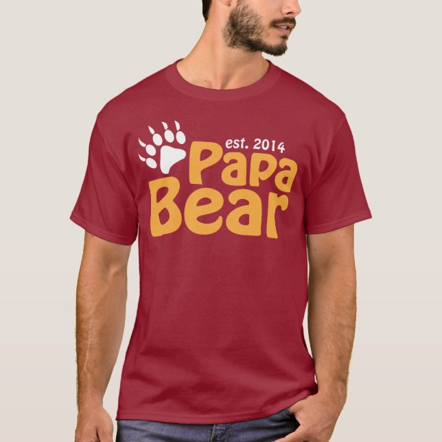 Papa Bear New Dad 2014 T-Shirt (Front)