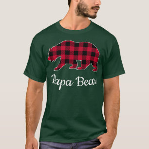 Papa Bear Pajama Red Buffalo Plaid Premium1628 T-Shirt