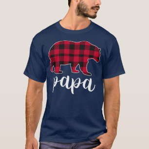 Papa Bear Pajama Red Buffalo Plaid Premium 1627 T-Shirt
