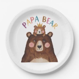 Papa Bear Paper Plate