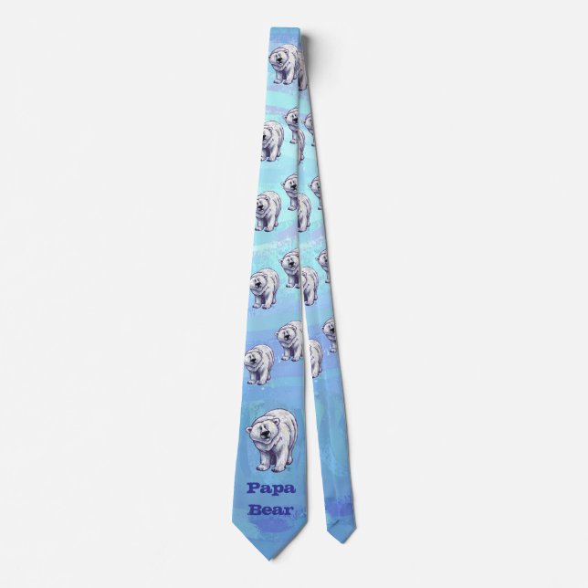 Papa Bear Polar Bear Tie (Front)
